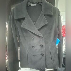 NWT Women's Columbia Black Double-Breasted Peacoat